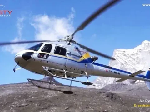 A Breathtaking Aerial View of Mount Everest from Above