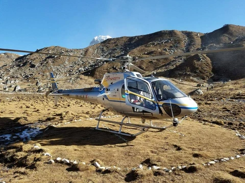 Pheriche to Lukla Helicopter Flight