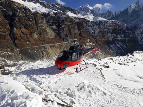 Kothe to Lukla helicopter
